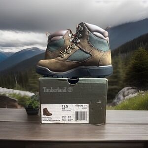 Size 12.5- Timberland Feild Boot - Brown Green Premium Kids- Brand New